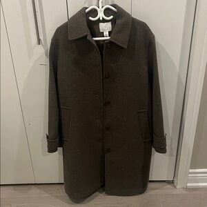 H&M Women's Pea Coat in Dark Brown